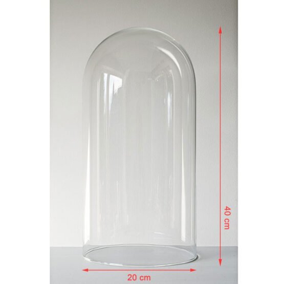 855-Handmade-Mouth-Blown-Clear-Circular-Glass-Display-Cloche-Bell-Jar-Dome-40-cm1