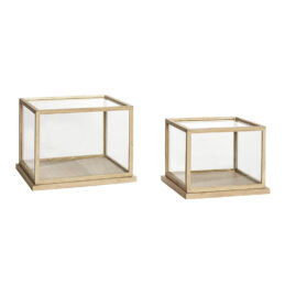 set-of-2-glass-display-oak-showcase-with-wooden-base-frame-low