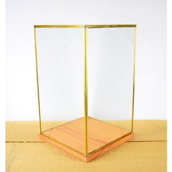 hand-made-glass-and-brass-metal-frame-display-showcase-box-with-wooden-base-42-cm